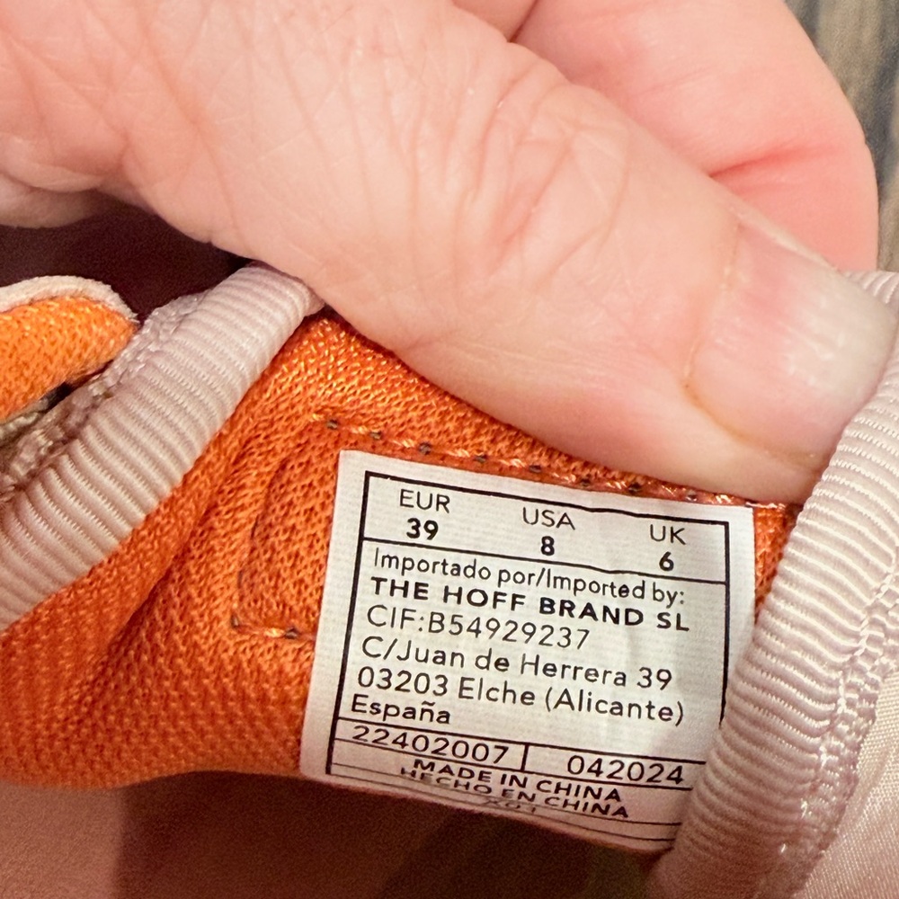 Hoff Women’s City Casual Sneaker Beige Earth Silver Peach Size 8 - Picture 7 of 10